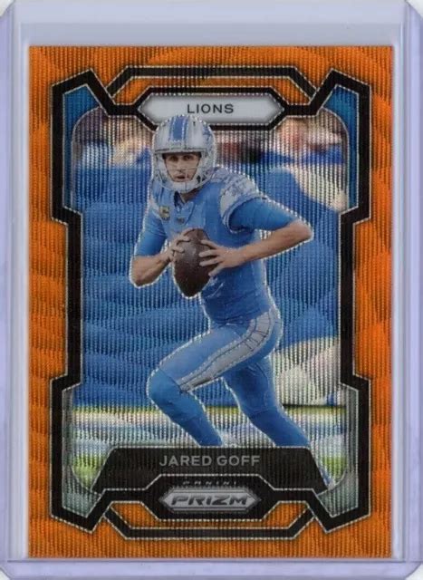 JARED GOFF 2023 Panini Prizm ORANGE Wave 98 Lions 09 60 EUR 10 98