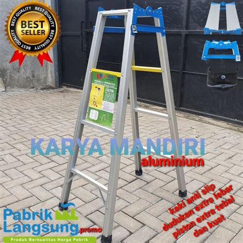 Jual Tangga Lipat Aluminium Ladder Ukuran 1 25 Meter 125 Cm Shopee