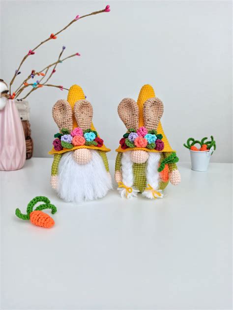 Easter Gnome Bunny Crochet Pattern Amigurumi Rabbit Gnome Etsy