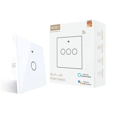 Moes Wifi Rf Smart Light Switch Tuya Gang Single Live Wire Touch