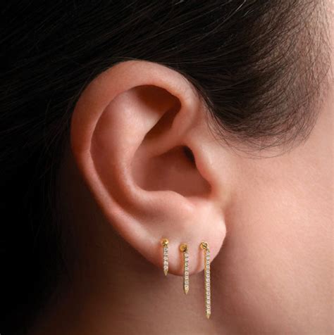 Triple Ear Piercing Lobe