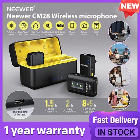 Neewer Cm28 Wireless Microphone For Iphone Camera Lavalier Microphone