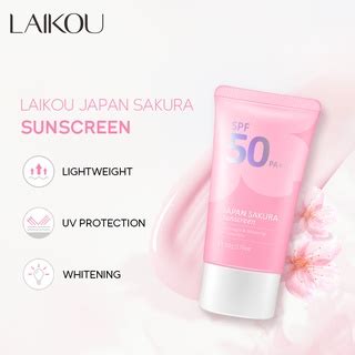 LAIKOU Japan Sakura Sunscreen UV Sunblock Face Body Sun Cream SPF50 PA