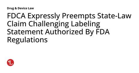 Fda Drug Labeling Requirements