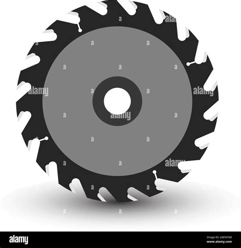 Circular Saw Blade On A White Background Vector Illustration Stock