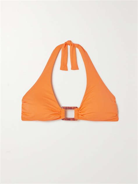 MELISSA ODABASH Paris Embellished Halterneck Bikini Top NET A PORTER