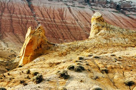 Parque Nacional De Altyn Emel Garganta Ak Tau Imagem De Stock Imagem