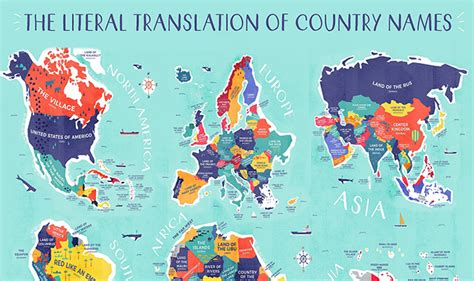 The Literal Translation Of Country Names Infographic Visualistan