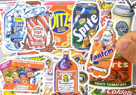 Random Sticker Pack Funny Parody Brands Retro Food & Drink - Etsy