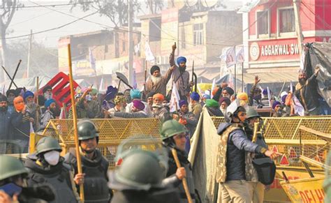 ‘locals Clash With Farmers At Singhu The Tribune India