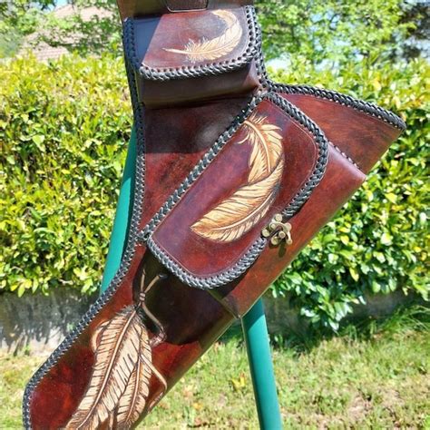 Side Leather Pocket Quiver Target Quiver Archer Equipment