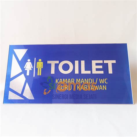 Jual Akrilik Papan Nama Toilet Guru Karyawan Akrilik Papan Nama