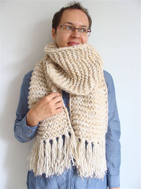 Chunky Knit Scarf Pattern