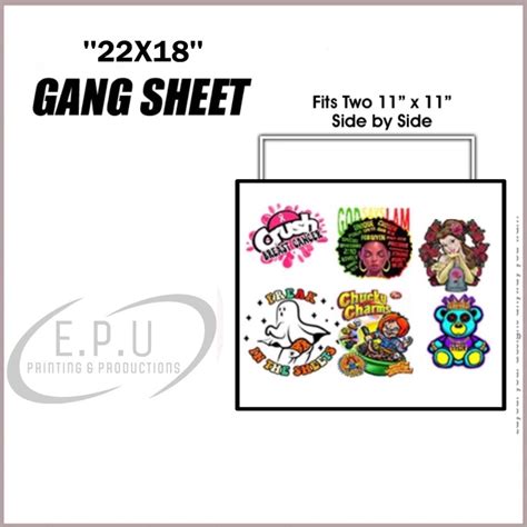 Dtf Gang Sheets Epu Printing