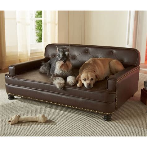 Encantado Espresso Dog Sofa Bed | Luxury Dog Beds at GlamourMutt.com