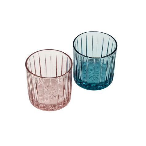 Hand Pressed Tumbler Glass Set Of Choose From Colours Lavishd