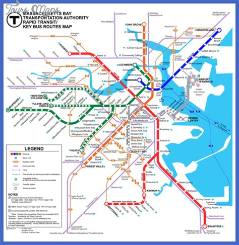 Boston Metro Map - ToursMaps.com