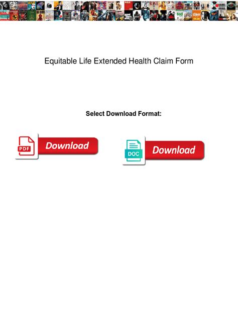 Fillable Online Equitable Life Extended Health Claim Form Equitable