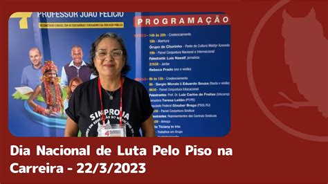 Dia Nacional De Luta Pelo Piso Na Carreira Youtube