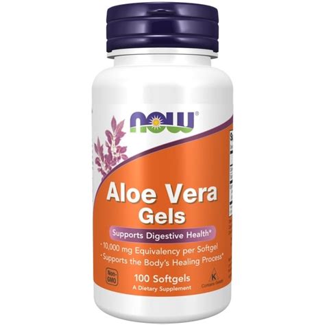 Now Foods Aloe Vera Gels Softgels Supports Digestive Health