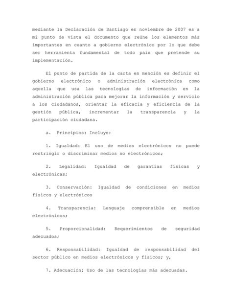 Carta Iberoamericana De Gobiernoelectronico Pdf