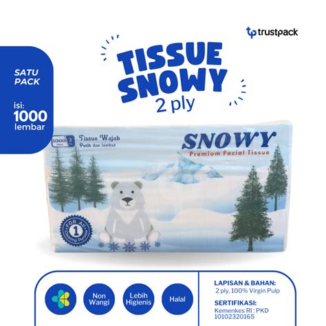 Jual TISSUE SNOWY 2ply 1000 Sheet Murah PREMIUM SNOWY FACIAL TISSUE