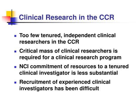 Ppt Ccr Clinical Research Priorities Powerpoint Presentation Free