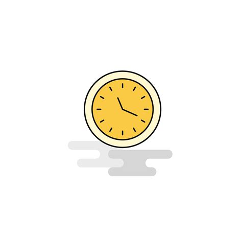 Flat Clock Icon Vector 14278562 Vector Art At Vecteezy