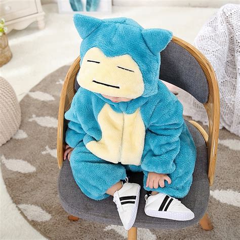 Pokemon Snorlax Jumpsuit Newborn Baby Bodysuit Cute Cartoon Romper