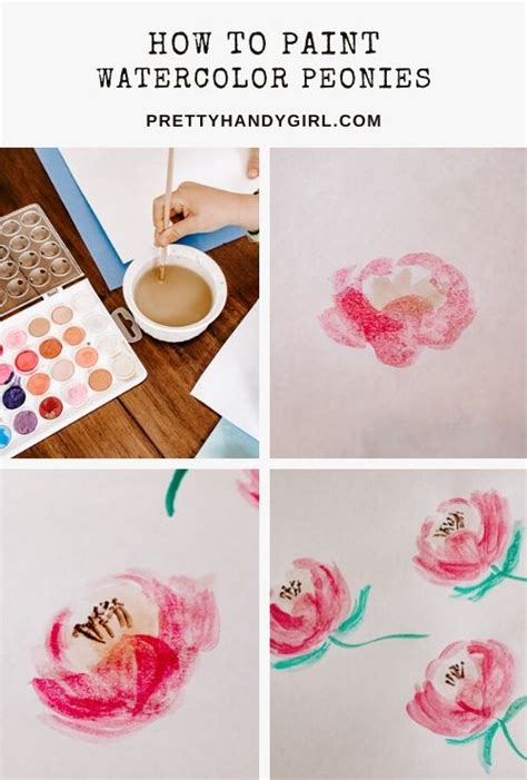 How To Paint Watercolor Peonies Pretty Handy Girl