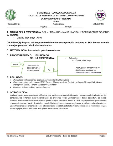 Laboratorio Lmd Ing Gionella L Araujo Lab De Repaso Base De