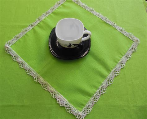 Napkin Set Light Green Cotton Napkin Set Elegant Table - Etsy