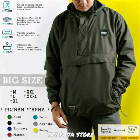 Jual Cod Jaket Parasut Big Size Pria Jaket Waterproof Pria Ukuran