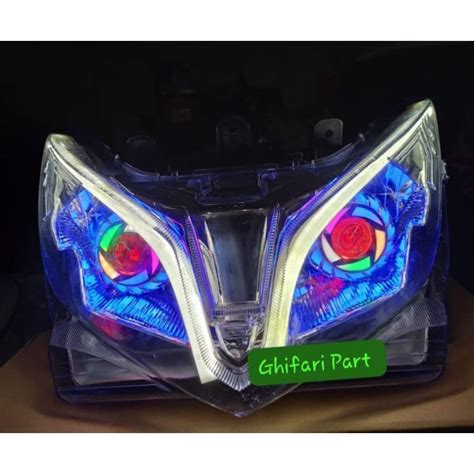 Jual Reflektor Batok Kepala Lampu Depan Vario 125 Techno Custom Alis