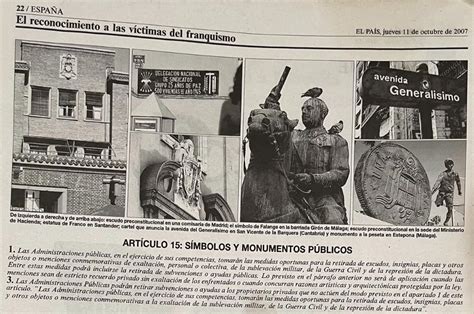 Los Mutilados Del Franquismo Las Derechas Y Ley De Memoria Democrática