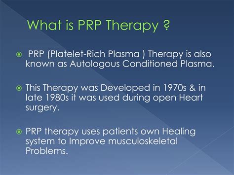 Ppt Prp Treatment For Knee Dr Ulhas Dambe Powerpoint Presentation