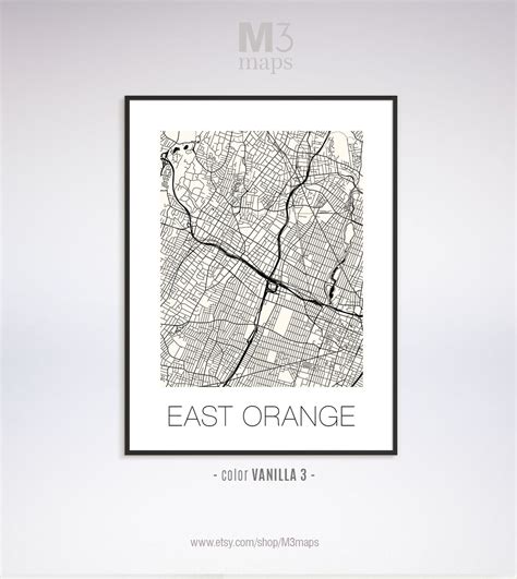 East Orange New Jersey East Orange NJ Map East Orange Map | Etsy