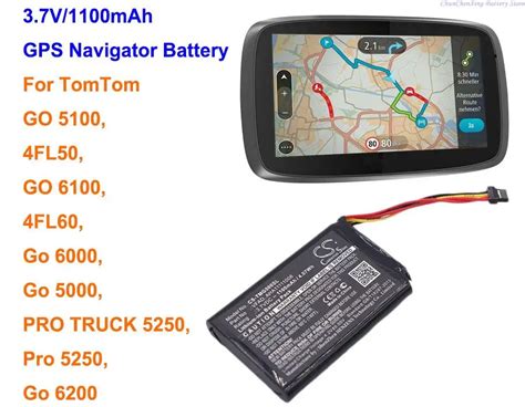 1100mAh Battery VFAD For TomTom GO 5100 4FL50 GO 6100 4FL60 Go 6000 Go