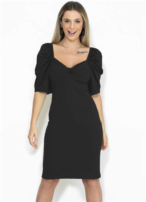 Vestido Midi Preto Colcci