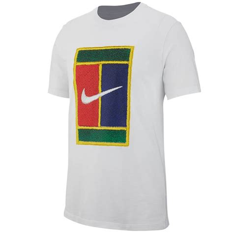 Nike Court Heritage Logo Mens Tennis Tee White