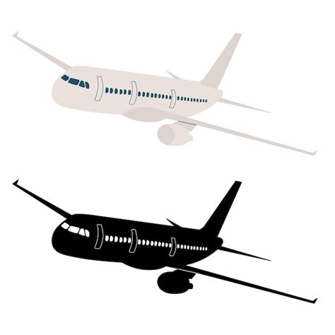 Premium Vector Airplane Silhouette Collection On White Background Vector