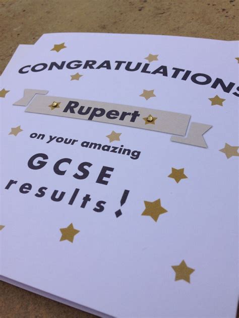 Personalised Exam Congratulations Card Gcse Results Card A Etsy Uk