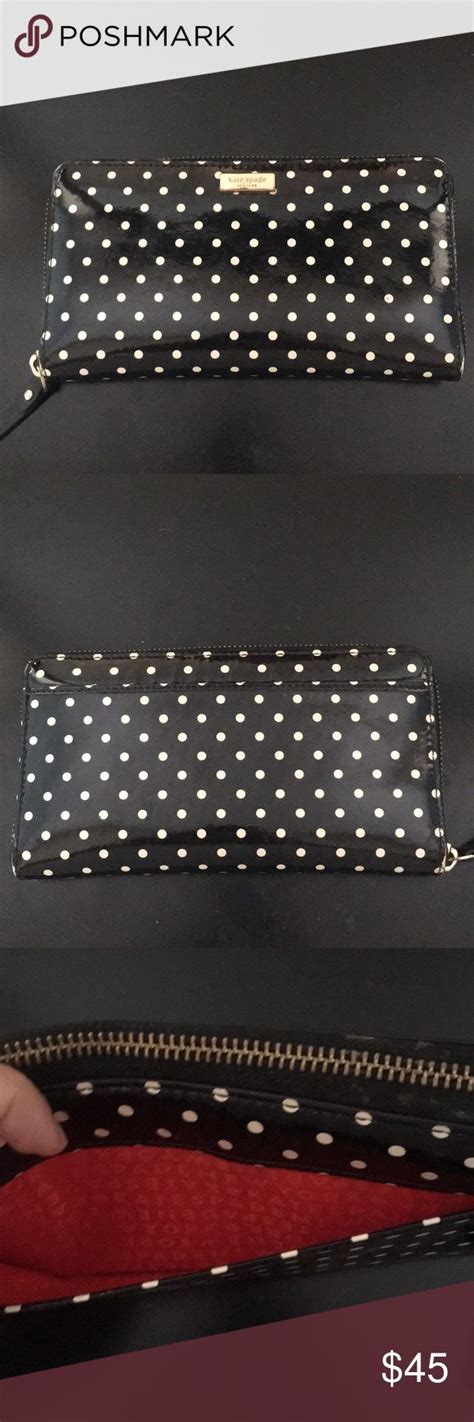 Kate Spade Black And White Polka Dot Wallet Kate Spade Black White
