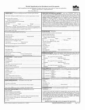 Rental Application For Residents And Occupants Form