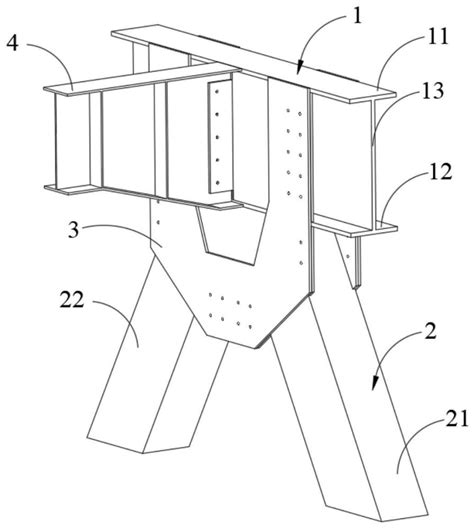 钢桁架的节点结构与建筑的制作方法