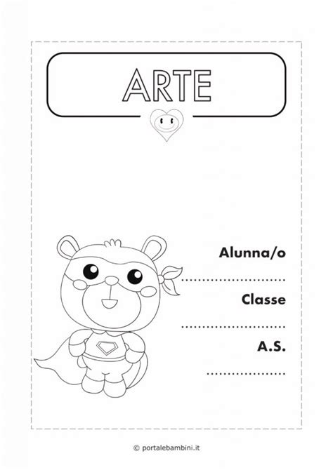 Copertina Quaderno Di Arte Stampa Gratis Portalebambini It