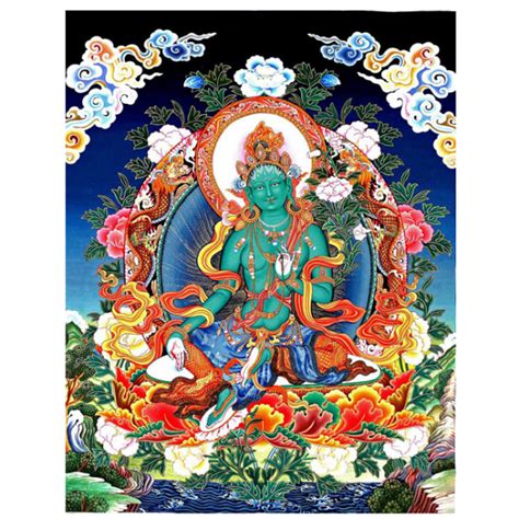 Green Tara Thangka | Online Shop of Tibetan Thangka Paintings