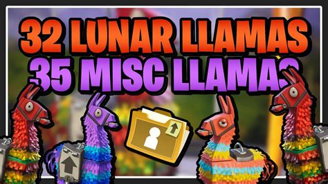 Opening Half A Stack Of Lunar Llamas Other Llamas Fortnite Save