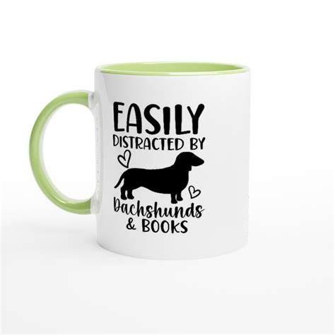 Easily Distracted Dachshund Coffee Mug Doxie Weenie Dog Weiner