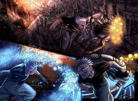 gojo vs sukuna coloring by @calbee_art | Cool anime backgrounds, Anime ...